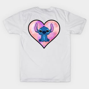 Colorful fantasy heart stitch. T-Shirt